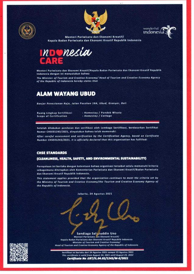 Alam Wayang Ubud - Chse Certified Extérieur photo